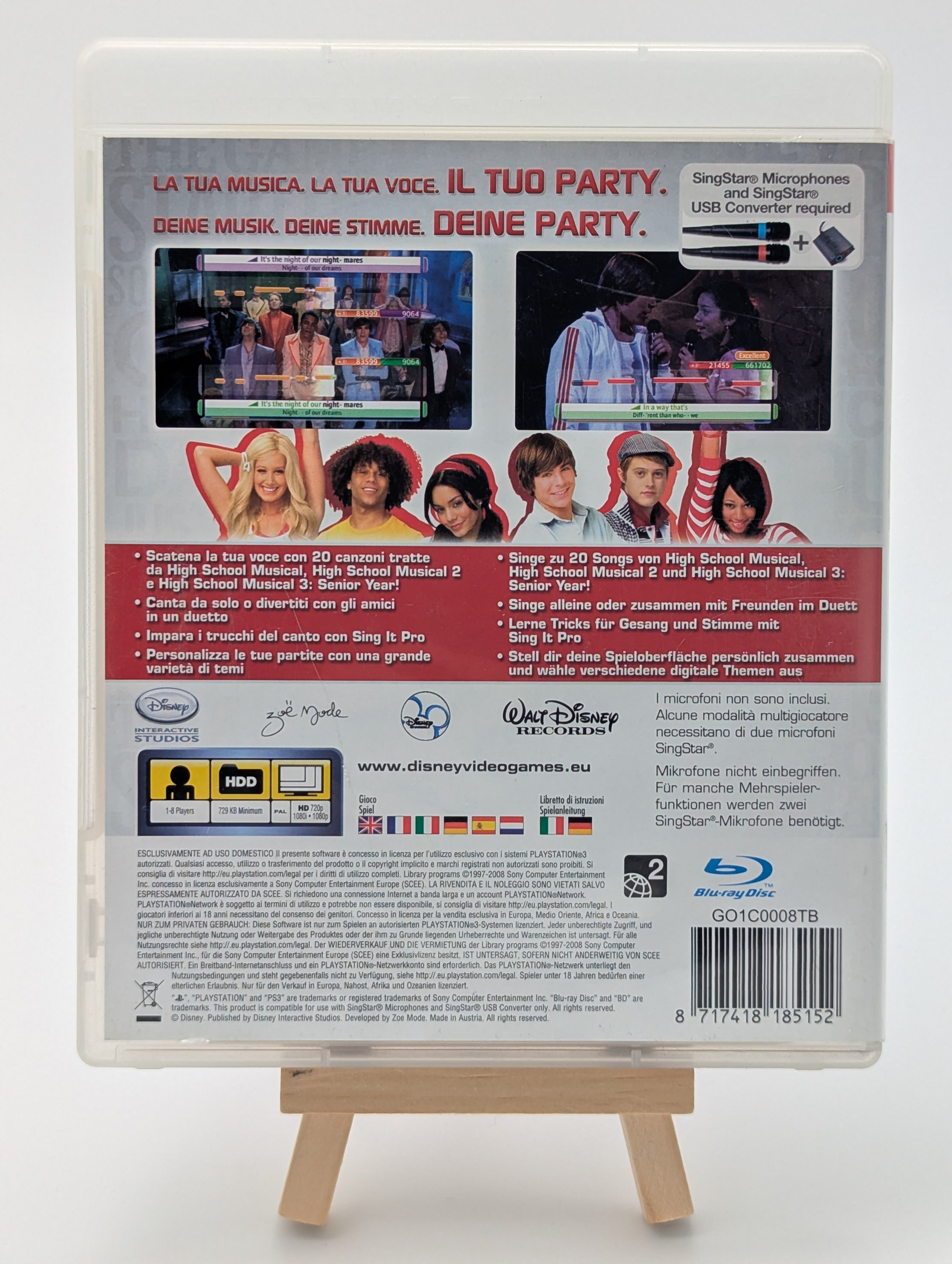 Sony PlayStation 3 Disney Sing IT High School Musical 3 Senior Year | OVP | CiB