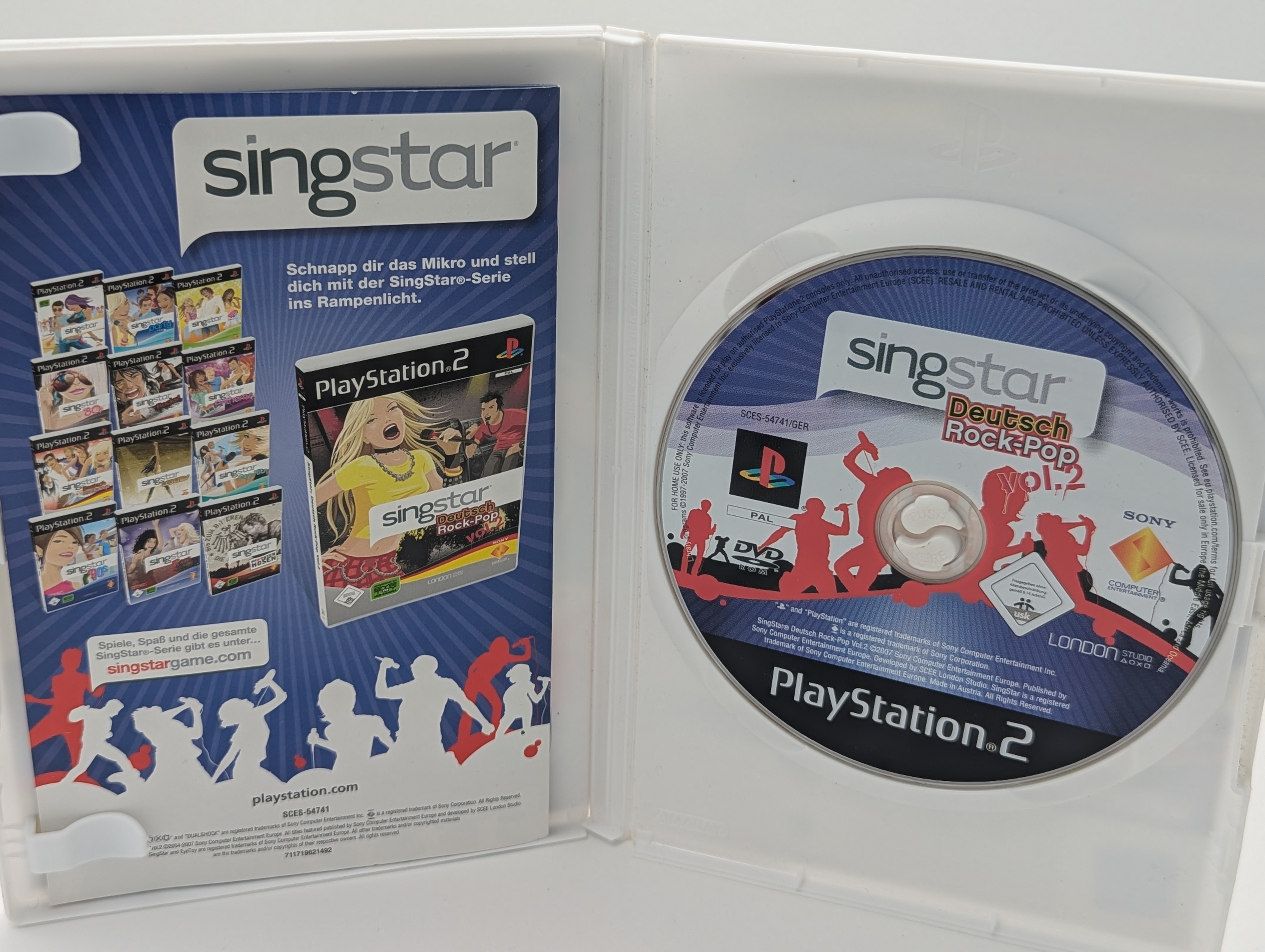 Sony PlayStation 2 Singstar Deutsch Rock-Pop Vol.2 | OVP | CiB