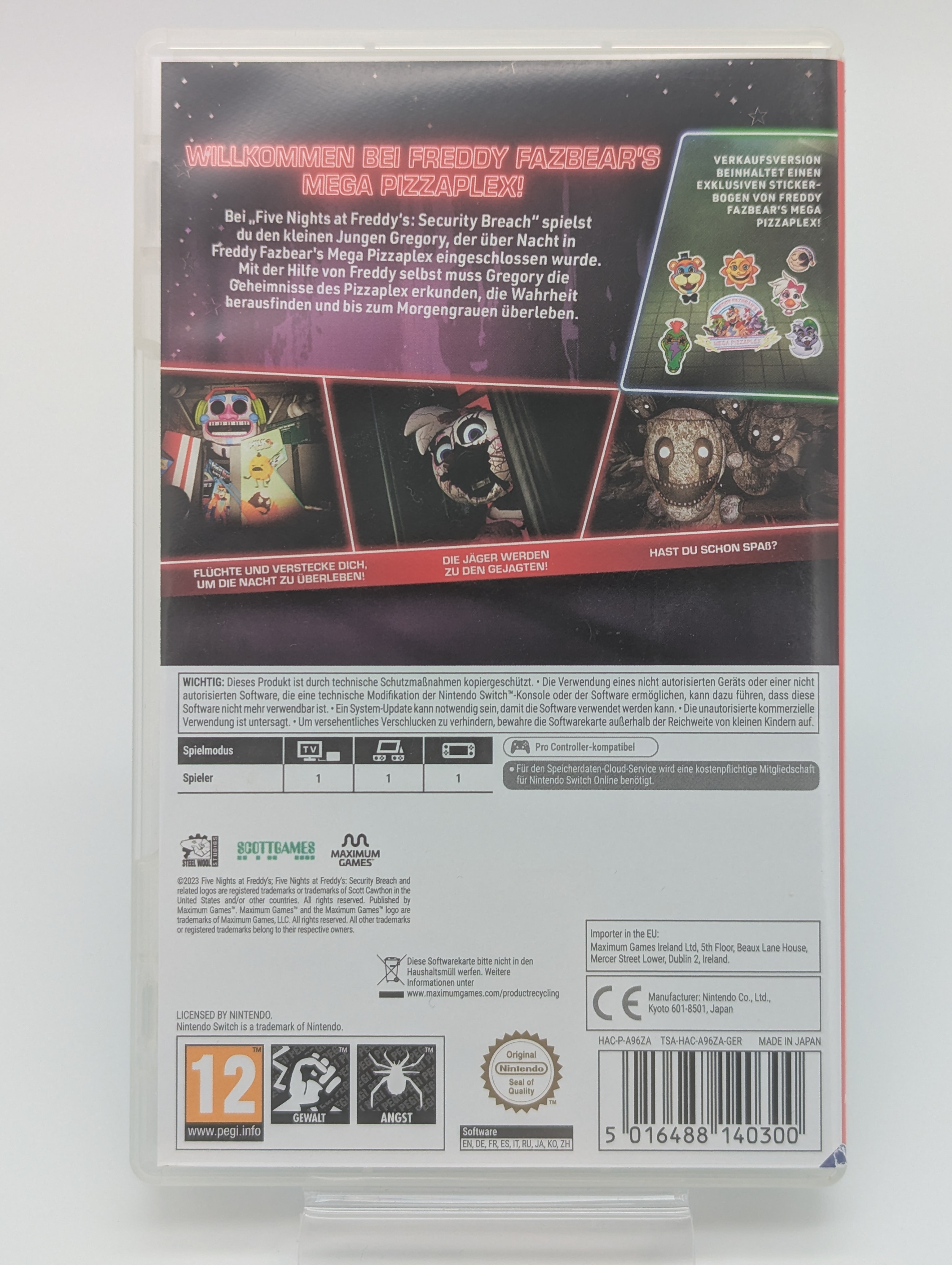 Five Nights at Freddy's Security Breach Nintendo Switch OVP